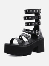 Punk Roman Rivet Hole Platform Sandals