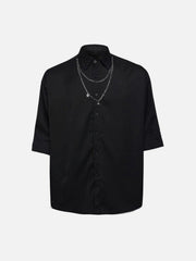 Dark Love Chain Decoration Oversized Shirt