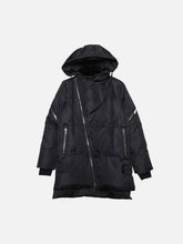 Personalized Diagonal Zipper Winter Coat