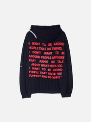 Bear Full Letters Oversized Washed Hoodie