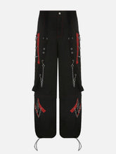 Patchwark Ribbons Chain Pants