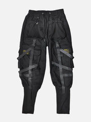 Webbing Dark Black Pants