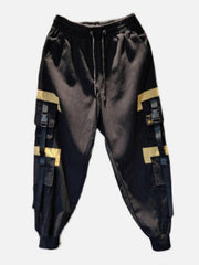 Techwear Patchwork Pockets Ribbons Cargo Pants