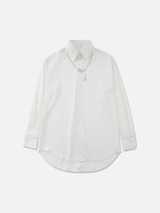 Dark B Chain Decoration Long Sleeve Shirt