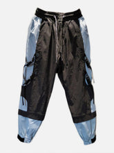 Patchwork Ribbons Buckle Cargo Pants