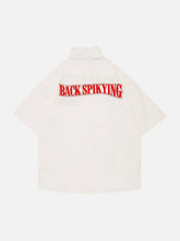 Dark Letters Embroidery Shirt