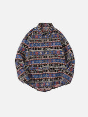 "Knitted Striped" Long Sleeve Shirt