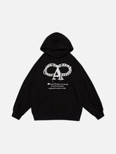 Alphabet Necklace Print Hoodie