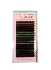 Extensiones de pestañas color marrón de 16 filas para cejas de visón