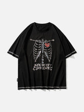 Heart Skeleton Graphic Tee