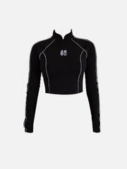 Cyberpunk Reflective Embroidery Long Sleeve T Shirt