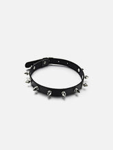 Dark Studded Punk PU Necklace
