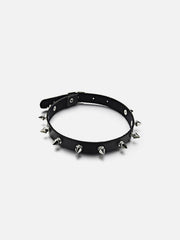 Dark Studded Punk PU Necklace