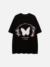 Butterfly Flower Letters Graphic Tee