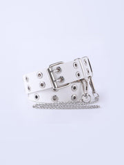 Punk Double-row Eye Buckle Hollow Chain Belt