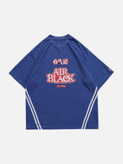 Waffle Pattern Letters Graphic Tee