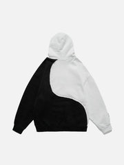 Yin Yang Gossip Patchwork Hoodie