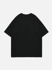 Deformation Graphic Solid Color Tee