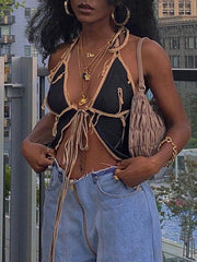 Sexy Mesh Backless Vest