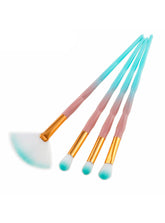 Kit de 10 brochas de maquillaje con base de maquillaje de arcoíris