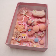 18-teiliges Set süße Mädchen Haarnadel Krone Schleife Kopfschmuck