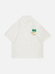 Dark Sieve Embroidery Shirt