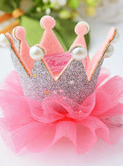 1 pieza de linda y encantadora pinza para el cabello de princesa coronada para niñas