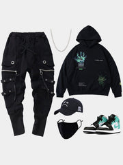 Zipper Multi Pockets Harem Pants