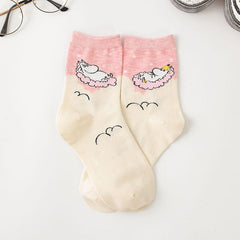Cartoon Anime Nilpferd Socken