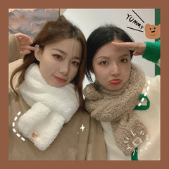 Schal mit Cartoon-Plüschbär