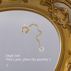 Cadena de orejas de perla para Airpods Kawaii