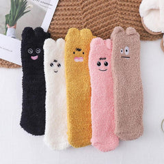 Bodensocken mit Monster-Motiv und großen Augen