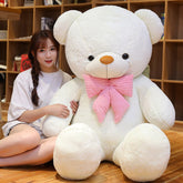 1pc Cute Large Size 80 100cm 3 colours Soft Stuffed Teddy Bear Plush Toy Big  Bear Doll Lovers Christmas&Birthday gift