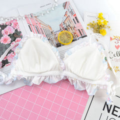 Conjunto de lencería Lolita de 2 piezas con nubes kawaii