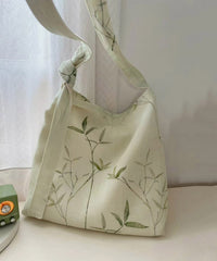 Bamboo Leaf National Style Canvas Shoulder Crossbody Bag