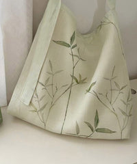 Bamboo Leaf National Style Canvas Shoulder Crossbody Bag