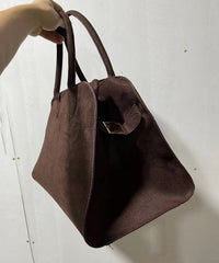 Brown Large Capacity Capacity Handbag