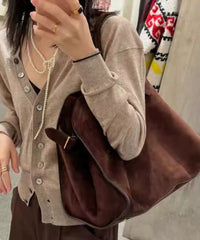 Brown Large Capacity Capacity Handbag