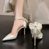 Satin White Wedding Shoes