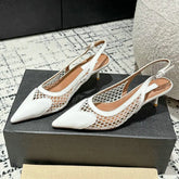 High Sense Design Hollow Back Trip Belt Shallow Mouth Pumps