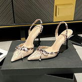 Design Sense Embroidery Lace Bow Heels