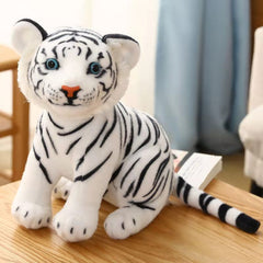 23/27/33Cm Realistic Tiger Plush Toy Pp Cotton Stuffed Wild Animal Forest Tiger Pillow Doll for Children's Birthday Present