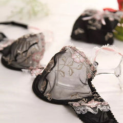 Plus Size Thin Underwired Lace Comfort Bralette Set