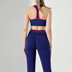 Contrast Color Fitness Yoga Sports Set