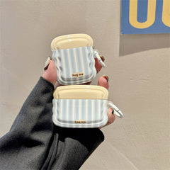 Estuche para Airpods con rayas azules frescas