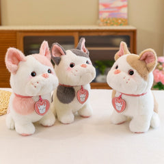 Lindos juguetes de peluche de imitación de cachorro de 25 cm, labrador, bulldog, regalo de cumpleaños para niños, decoración del hogar.