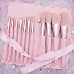 Süßes rosa Make-up-Pinsel-Set, 11-teilig
