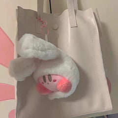 Lindo colgante de peluche con orejas de conejo de anime