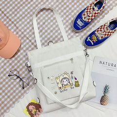 Tragetasche mit Mädchenmuster