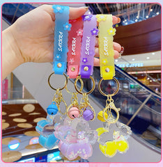 Llavero acrílico de unicornio Sakura